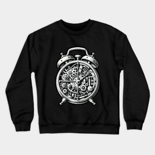 Steampunk Alarm Clock Crewneck Sweatshirt